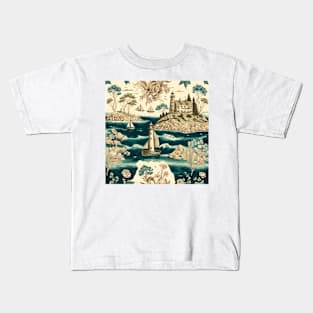 Vintage adventures of the sea Kids T-Shirt